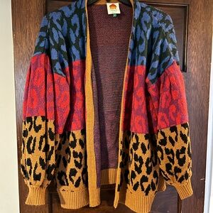 FARM Rio Colorful Animal Print Cardigan